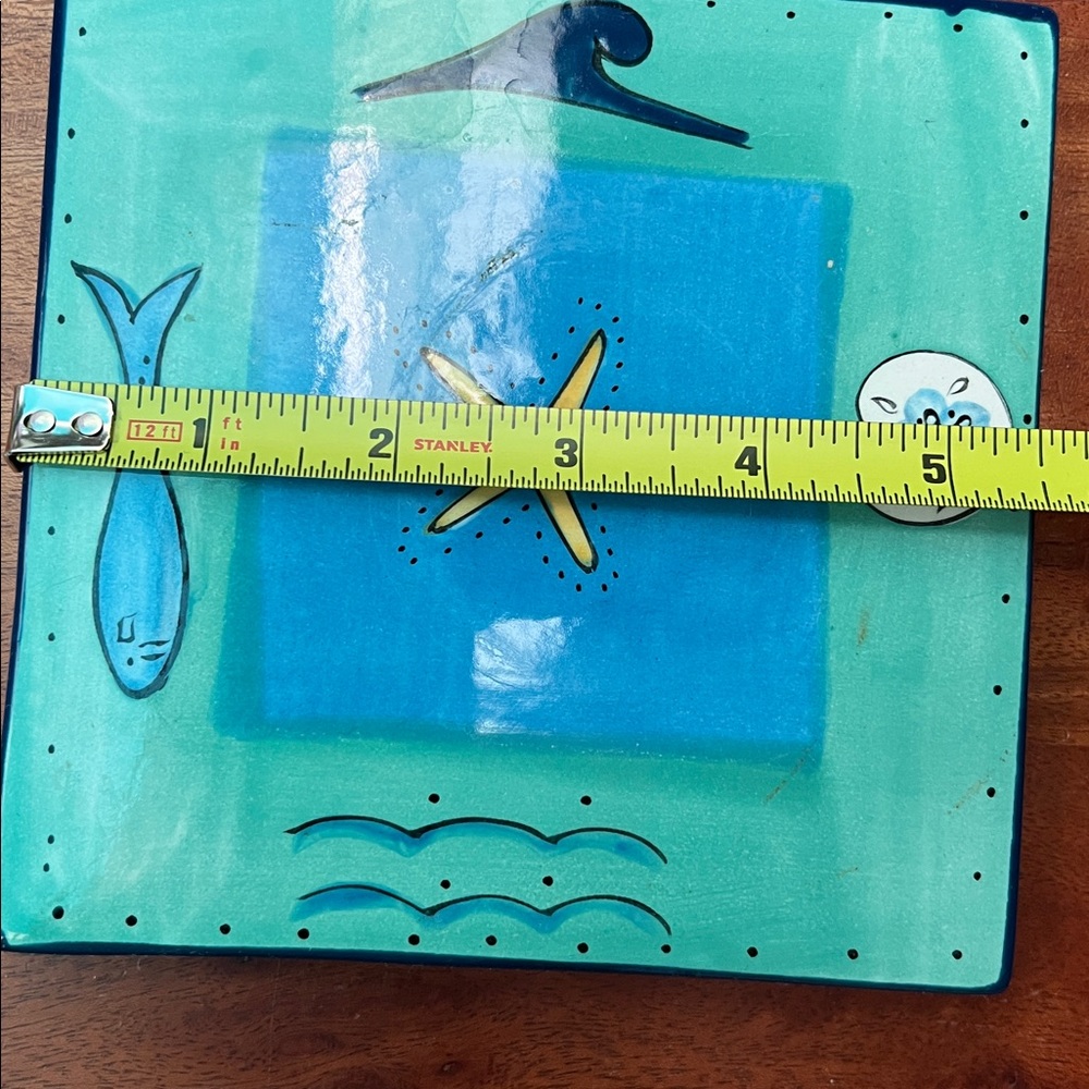 Ceramic Sea Life Tile Trivet - Picture 3 of 3